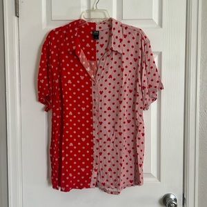Disney & Her Universe Minnie Mouse Button-up Shirt